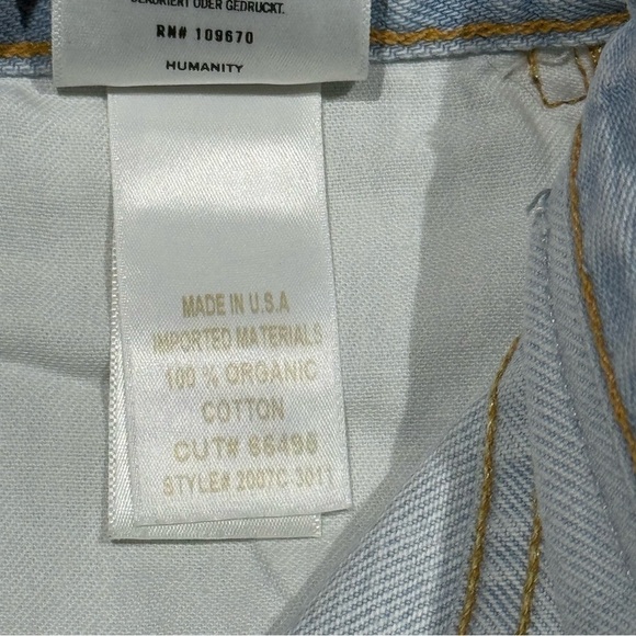 Citizens Of Humanity Sz 26 Blue Franca Pleated Baggy Jean Shorts Preppy Classic - Picture 10 of 10